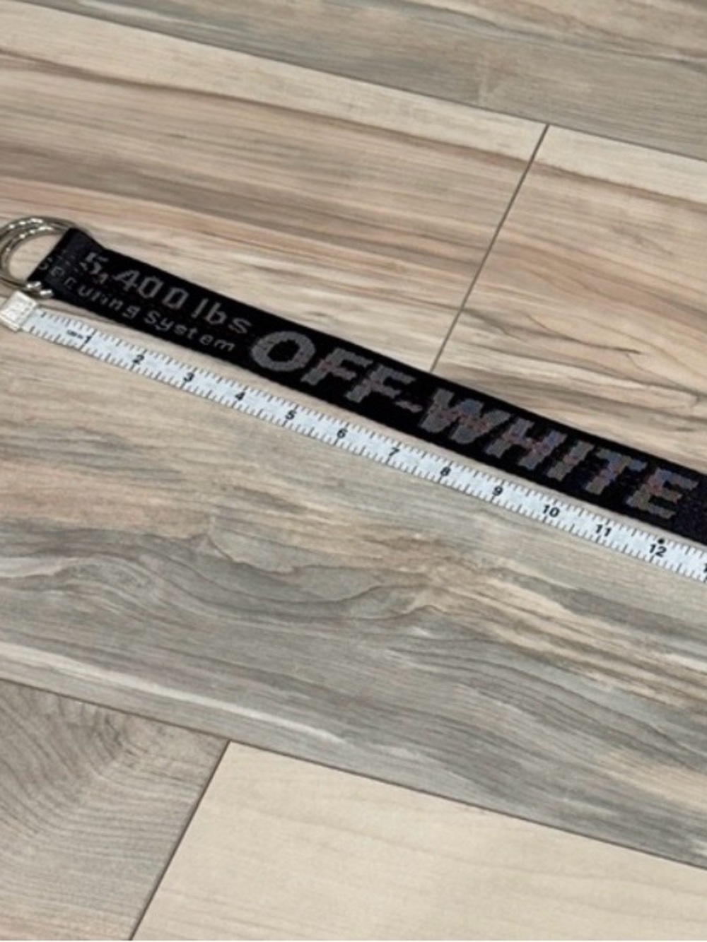 Authentic Off-White Black and White Logo Industrial TM Will Belt